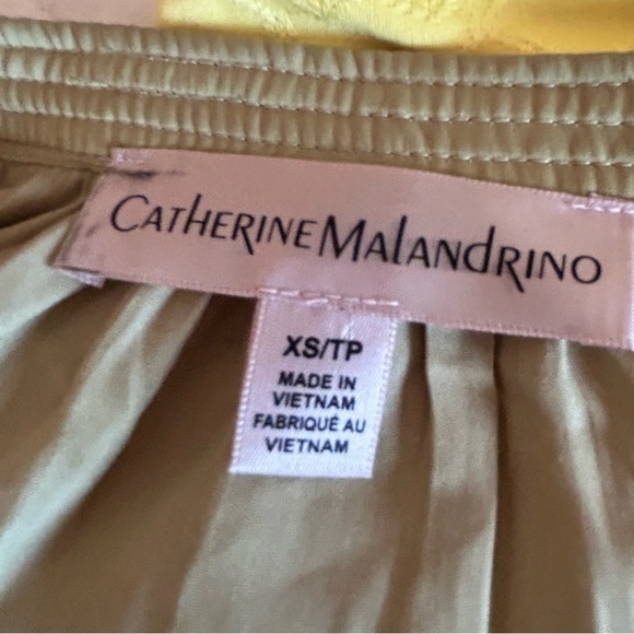 Catherine Malandrino Silky Celery Ruffle Cap Sleeve Blouse - Picture 4 of 4